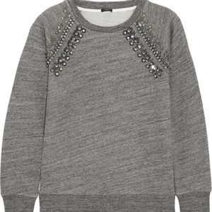J.Crew Heather Grey Sweater Embellishments